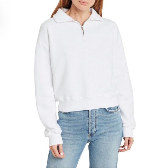 RE/DONE 70s Half-Zip Cotton Sweatshirt Pullover - Picture 3 of 9